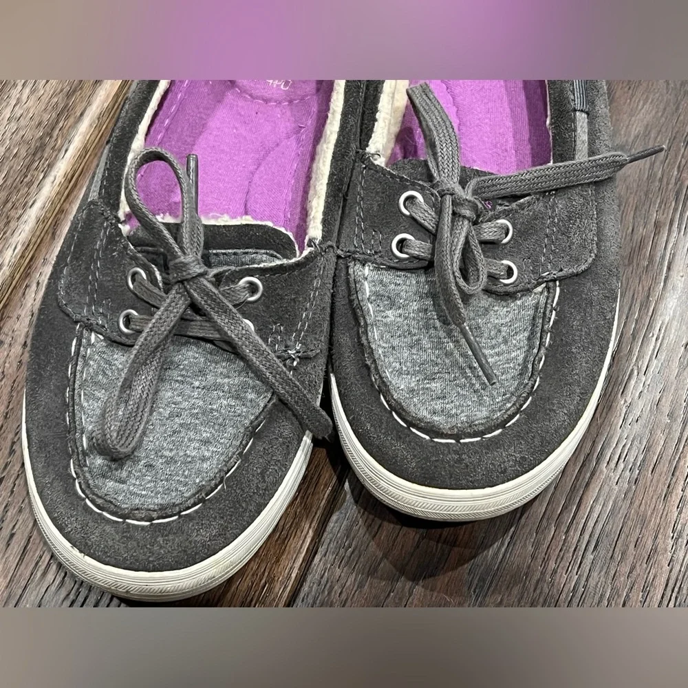 KEDS OrthoLite SLIP ON Boat Shoes FAUX FUR Women 6.5